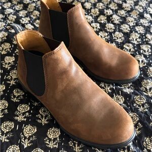 BLUNDSTONE Chelsea Boots 1970 Womens 8.5 Brown Leather Ankle Pull On Elastic
